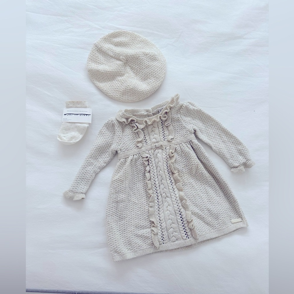 Janie and Jack Baby Shimmer Sweater Dress 3-6 months